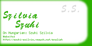 szilvia szuhi business card